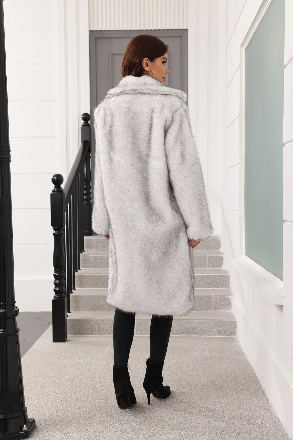 Long Faux Fur Coat - View 10 | WEUXS