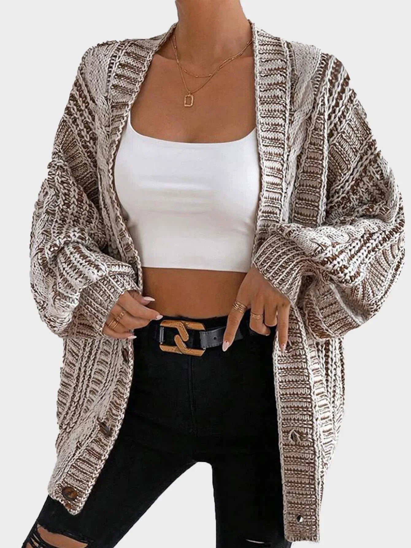 Chunky Knit Cardigan | Women's Casual Sweater Secondary image