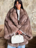 Luxe Mocha Mink-Style Faux Fur Coat - WEUXS