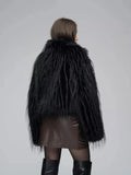Shaggy Faux Fur Cropped Jacket - View 6 | WEUXS