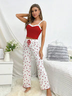 Ribbed Cami and Floral Pants Pajama Set - View 9 | WEUXS