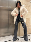 Vail Après-Ski Mid-Length Faux Fox Fur Coat - WEUXS