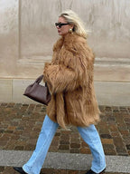 Shaggy Faux Fur Coat - View 6 | WEUXS