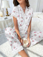 Ribbed Cherry Pajama Set - View 26 | WEUXS