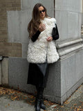 Ethereal Ivory Shaggy Faux Fur Vest - View 11 | WEUXS