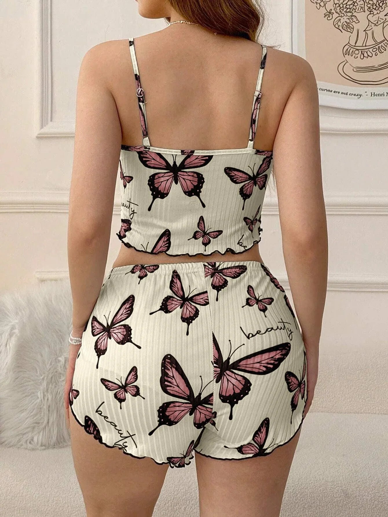 Ribbed Cami & Shorts Set - View 22 | WEUXS