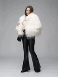 Shaggy Faux Fur Cropped Jacket - View 8 | WEUXS