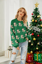 Classic Reindeer Fair Isle Knit Sweater - View 10 | WEUXS