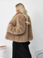 Faux Fur Cropped Jacket - View 16 | WEUXS