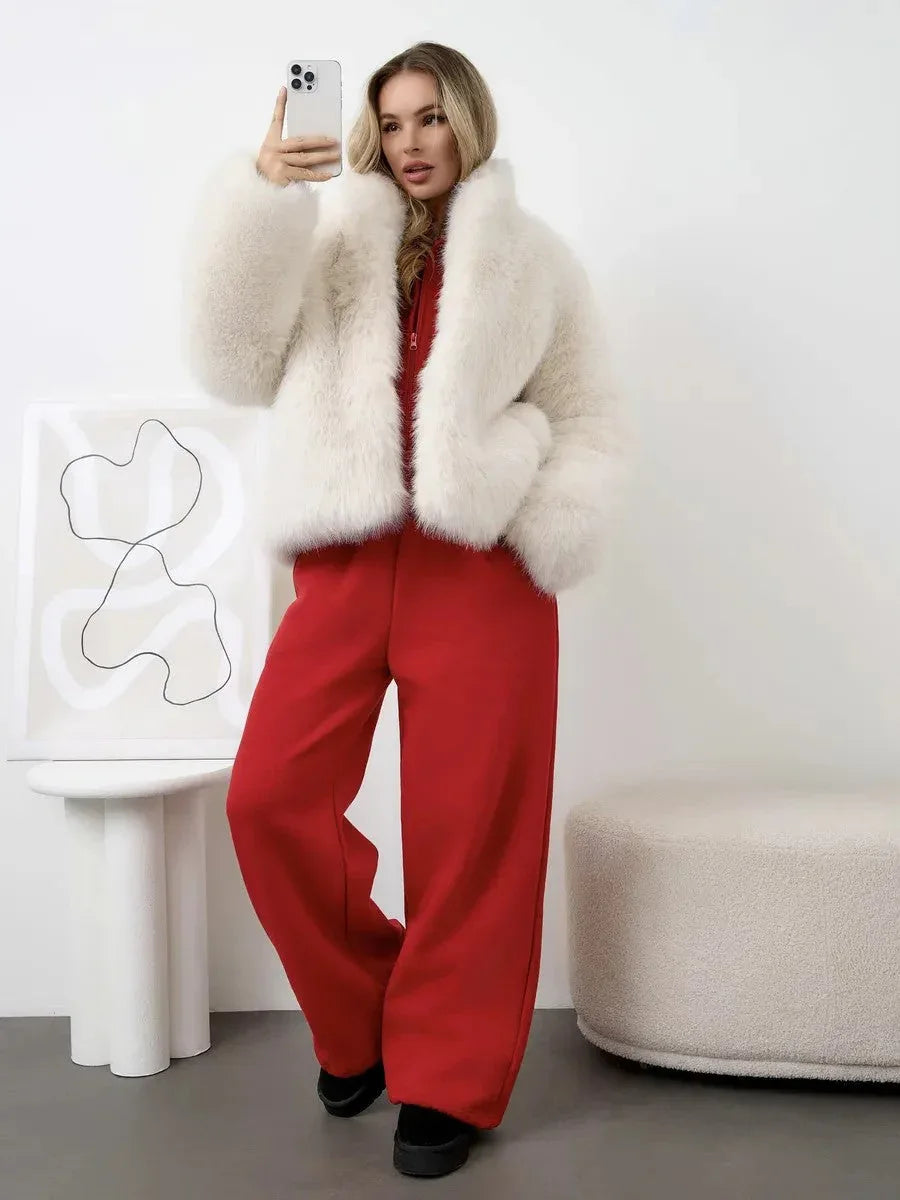 Faux Fur Cropped Jacket - View 7 | WEUXS