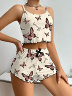 Ribbed Cami & Shorts Set - View 30 | WEUXS