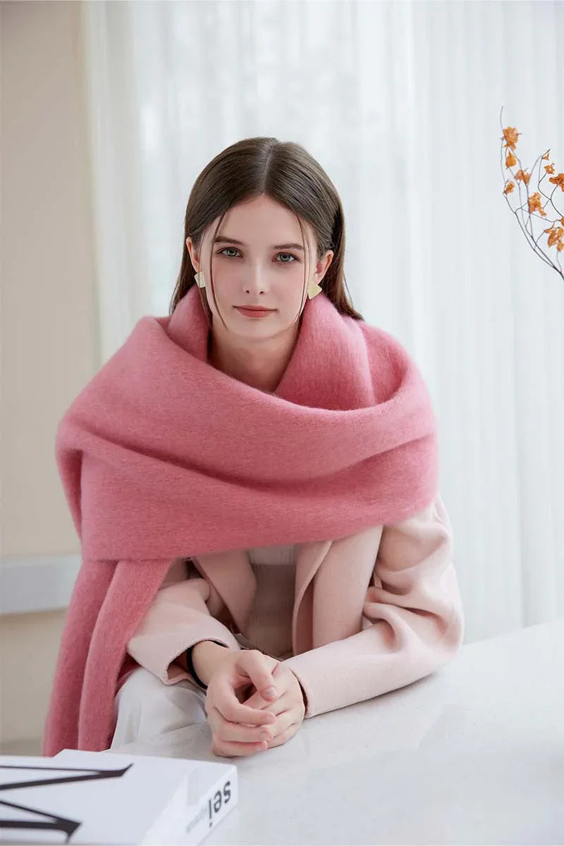 Oversized brushed scarf - View 7 | WEUXS