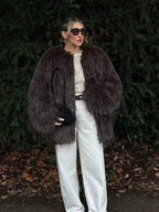 Shaggy Faux Fur Jacket - View 8 | WEUXS