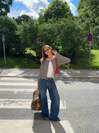 Classic Stripe Knit Cardigan - View 6 | WEUXS