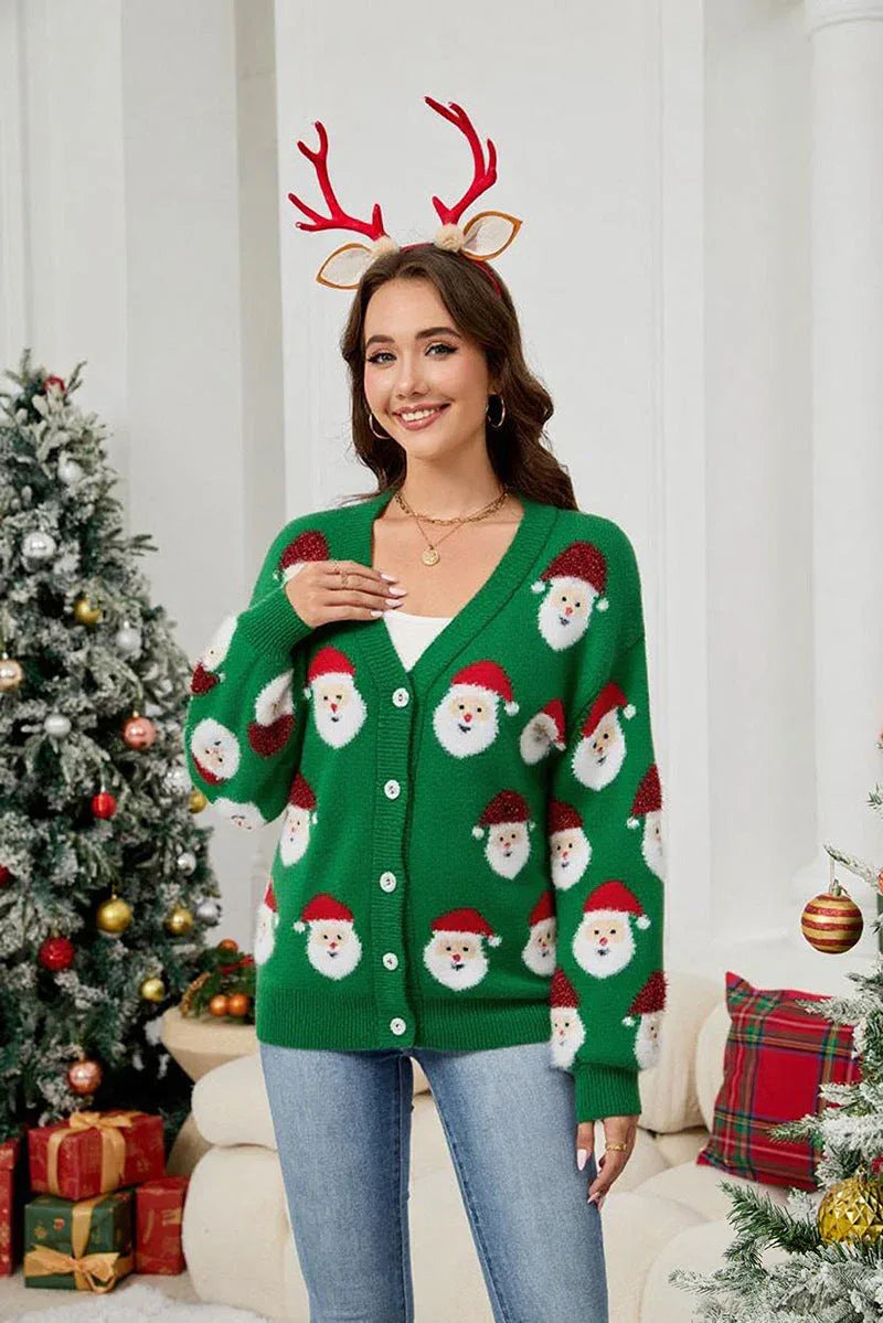 Santa Claus Knit Cardigan - View 12 | WEUXS