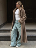 Vintage Faux Fur Long Coat - View 6 | WEUXS