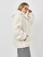 Midnight Velvet Faux Mink Zip-Up Coat - View 9 | WEUXS
