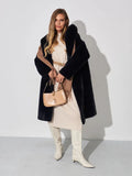 Midnight Luxe Faux Mink Hooded Coat - WEUXS