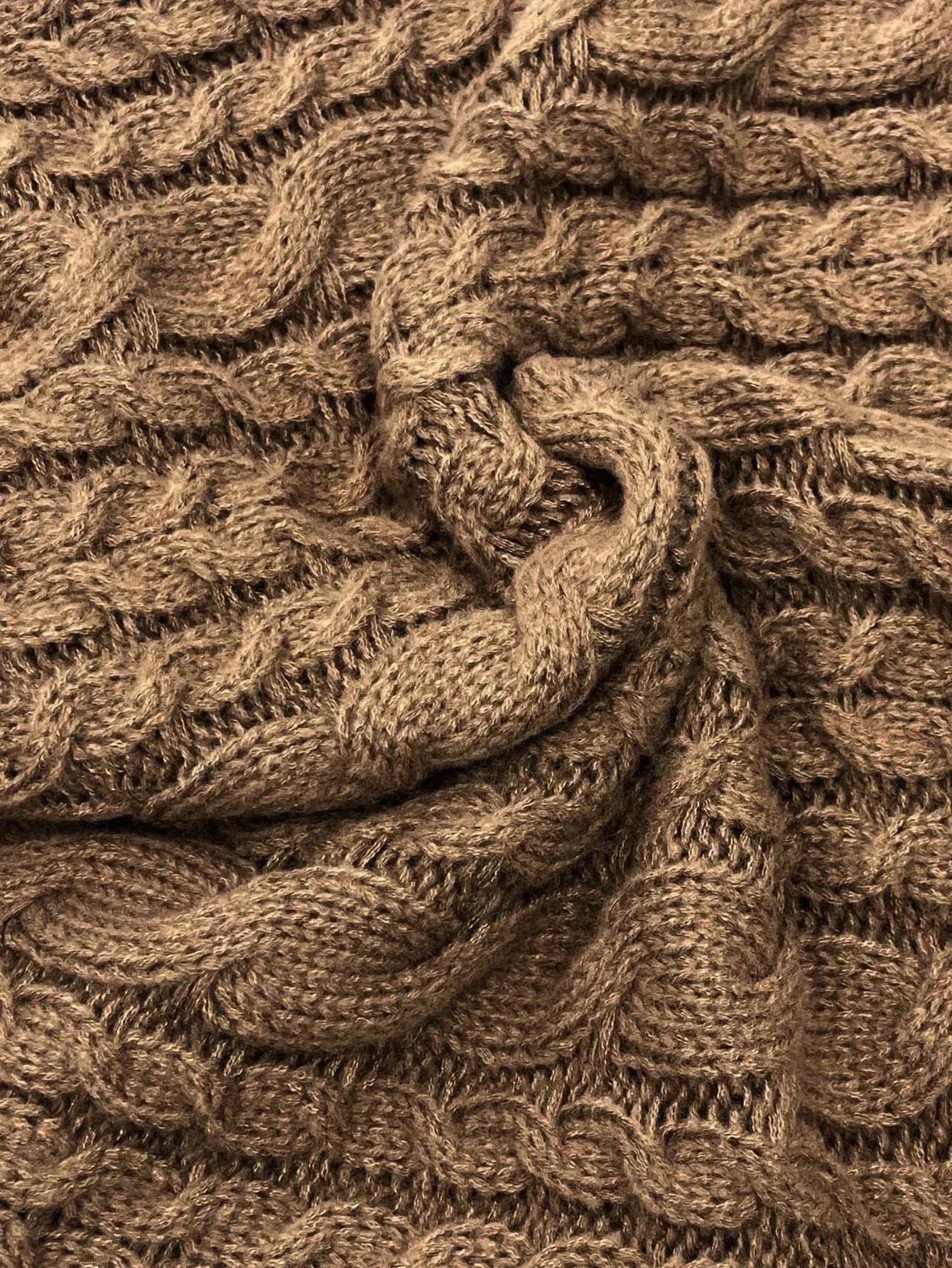 Chunky cable knit tunic sweater - View 6 | WEUXS