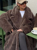 Plush Faux Fur Maxi Coat - View 7 | WEUXS