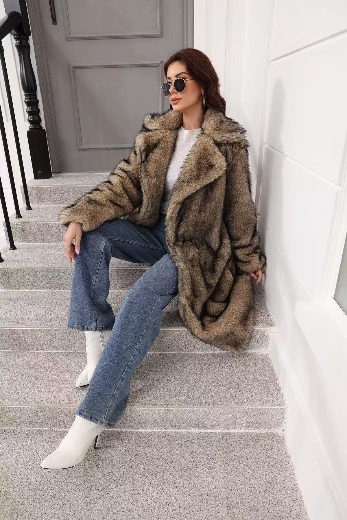 Long Faux Fur Coat - View 24 | WEUXS