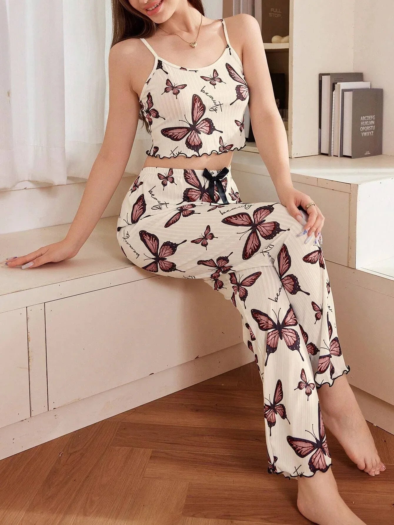 Butterfly print pajama set - View 25 | WEUXS