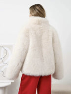 Faux Fur Cropped Jacket - View 8 | WEUXS