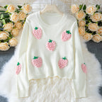 3D Strawberry Knit Sweater - View 7 | WEUXS