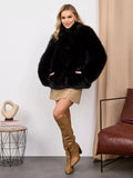 Champagne Cloud Faux Fox Fur Jacket - WEUXS