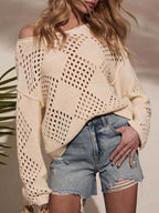 Crochet Knit Sweater - View 6 | WEUXS