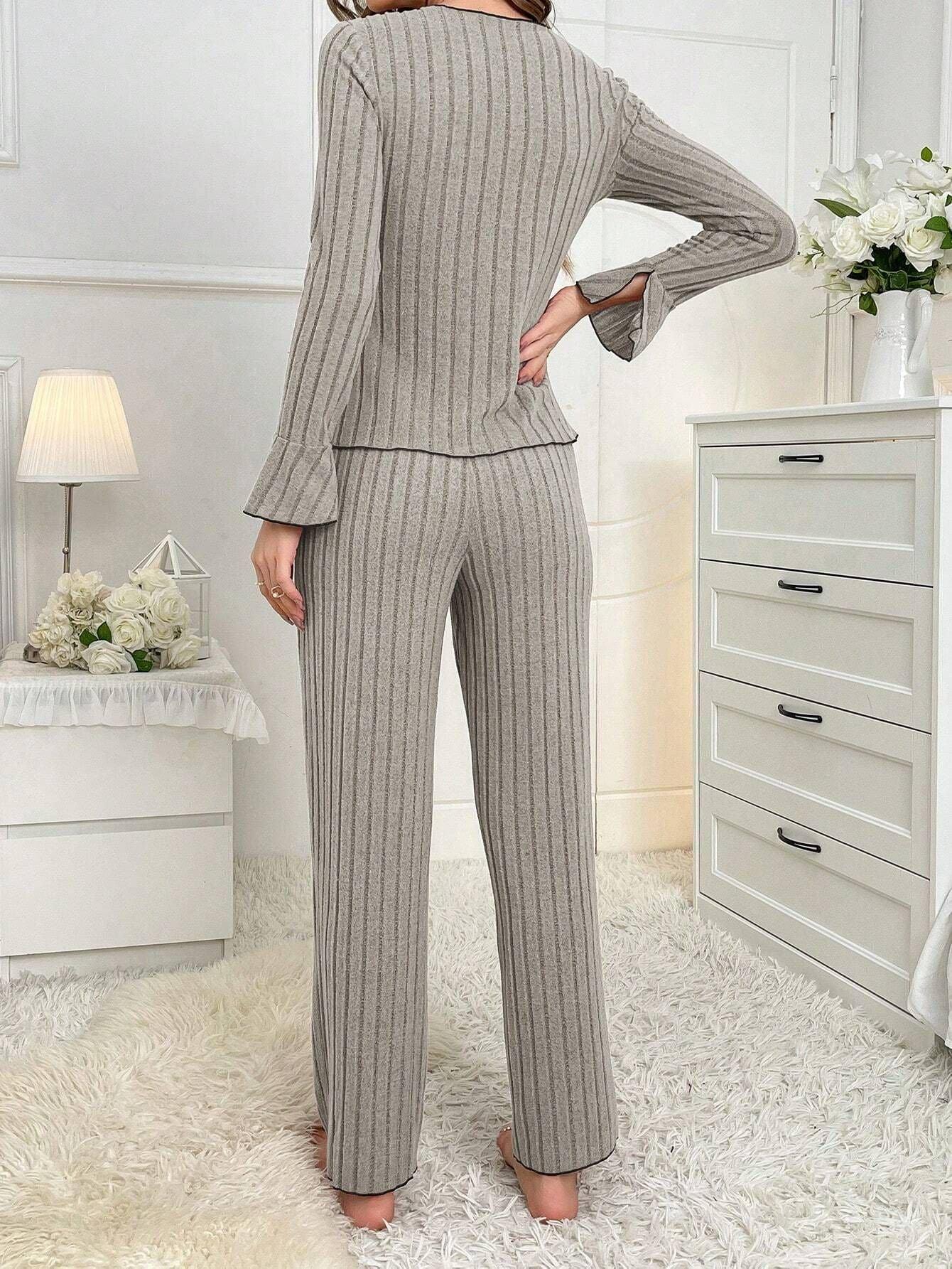 Ribbed Pajama Set - View 14 | WEUXS
