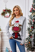 Whimsical Reindeer Knit Sweater - WEUXS