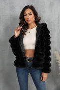Raven Luxe Hooded Faux Fur Jacket - WEUXS