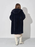 Midnight Luxe Faux Mink Hooded Coat - WEUXS