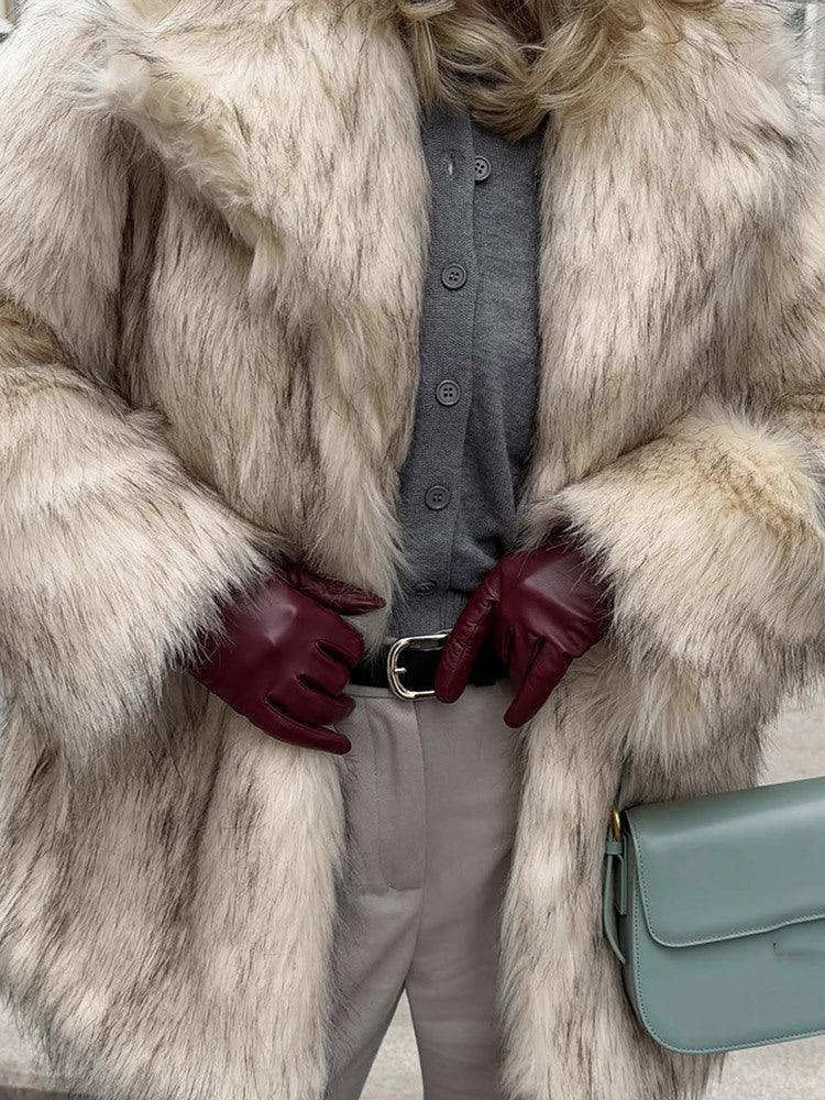 Faux Fur Jacket with Tip Dye Effect - View 8 | WEUXS