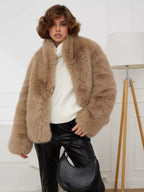 Faux Fur Cropped Jacket - View 17 | WEUXS