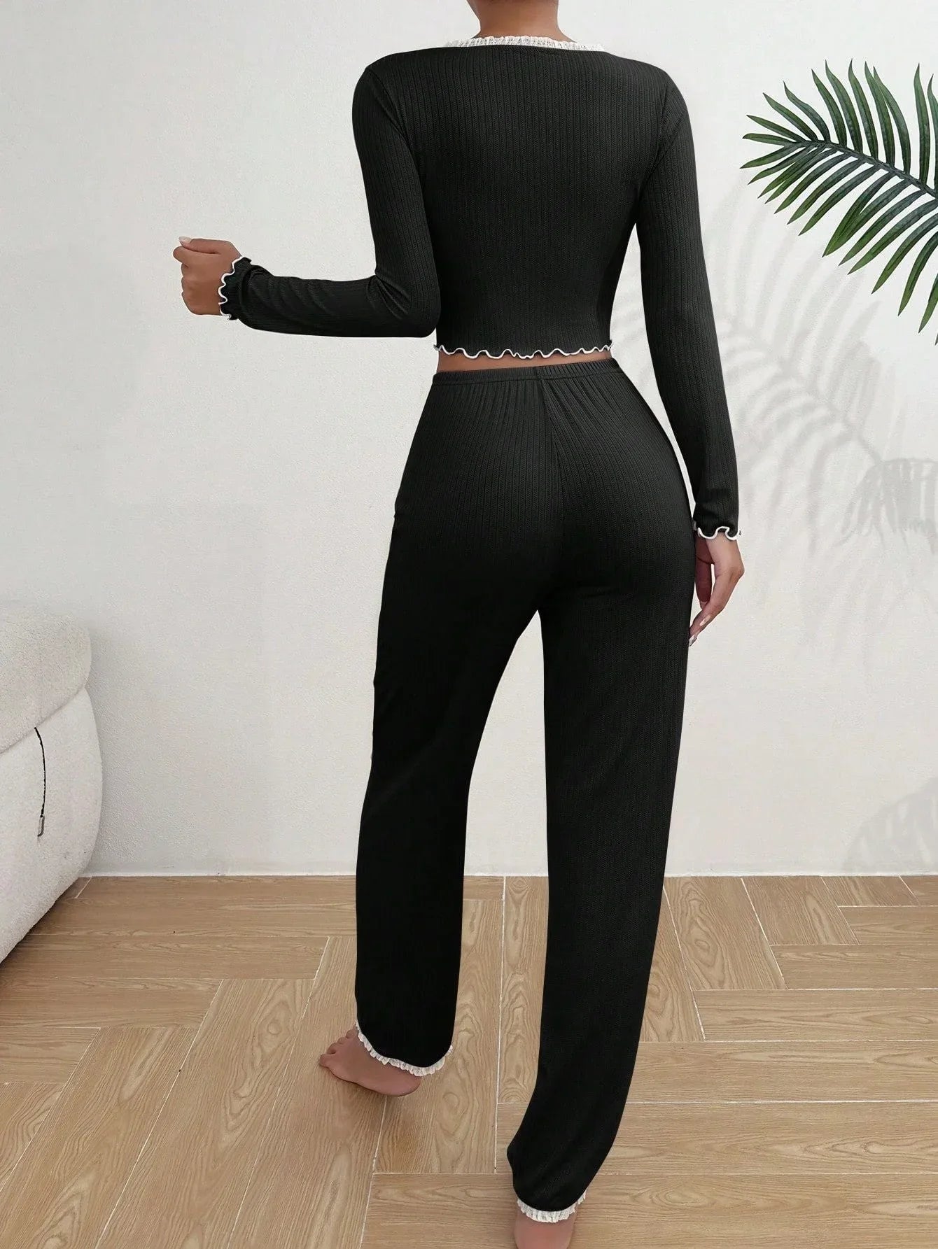 Ribbed knit pajama set - View 14 | WEUXS
