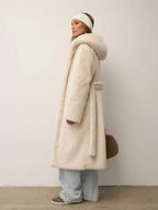 Luxury Chocolate Faux Mink Long Coat - View 8 | WEUXS