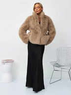 Faux Fur Cropped Jacket - View 15 | WEUXS
