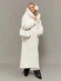 Aspen Snow Long Hooded Faux Mink Coat - WEUXS
