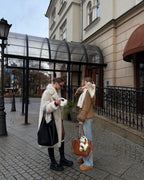 Long Faux Fur Coat in milky white - View 6 | WEUXS
