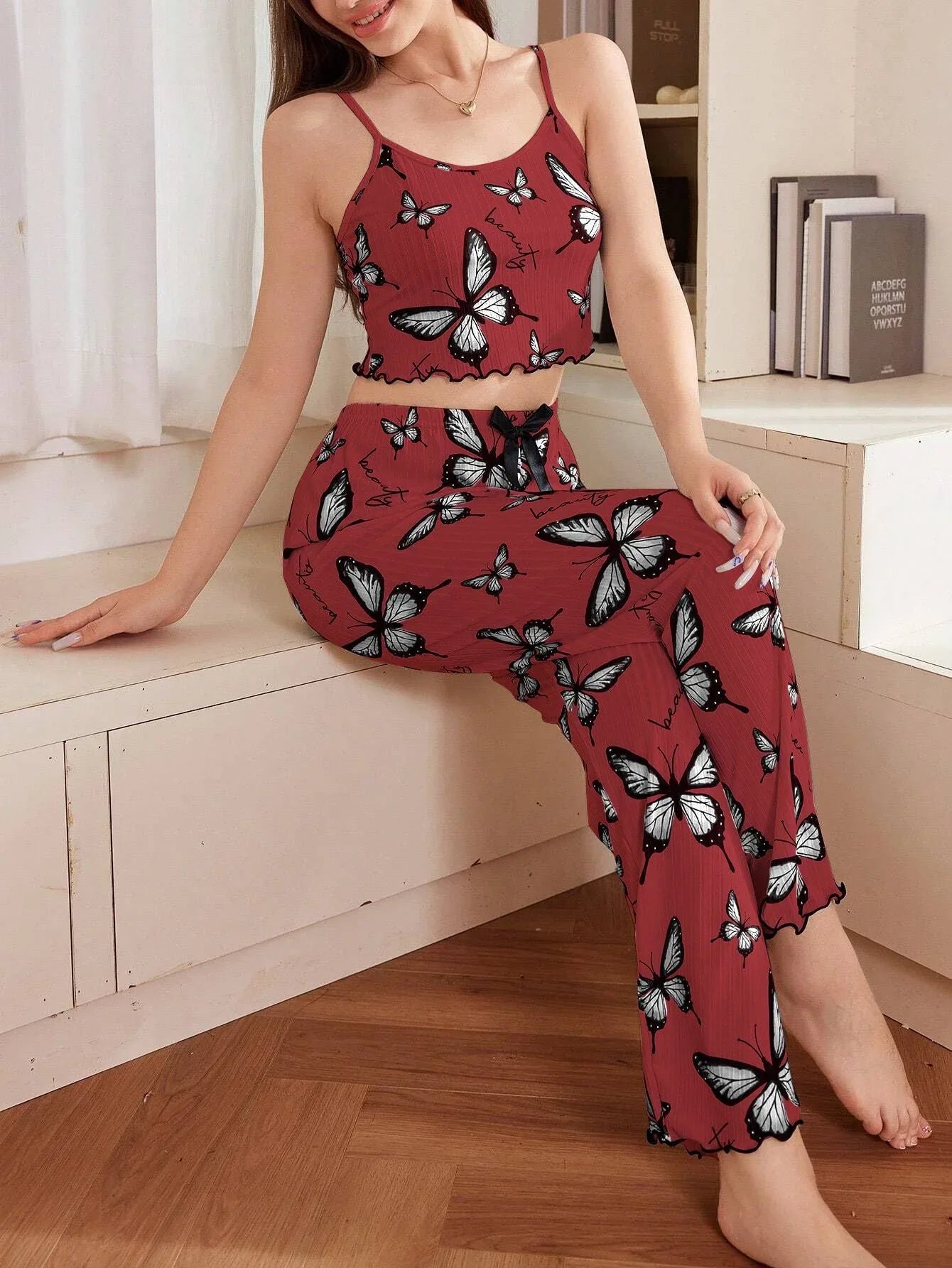 Butterfly print pajama set - View 15 | WEUXS
