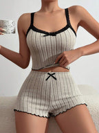 Ribbed Cami and Shorts Set - View 8 | WEUXS