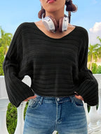 White cropped bell sleeve sweater - View 6 | WEUXS