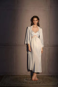French Lace Satin Nightgown - View 11 | WEUXS