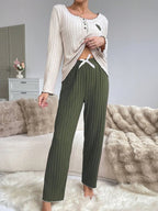 Ribbed lounge set with heart detail - View 24 | WEUXS