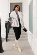 Luxe Oversized Lapel Faux Fur Vest - WEUXS
