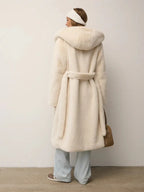 Luxury Chocolate Faux Mink Long Coat - View 12 | WEUXS