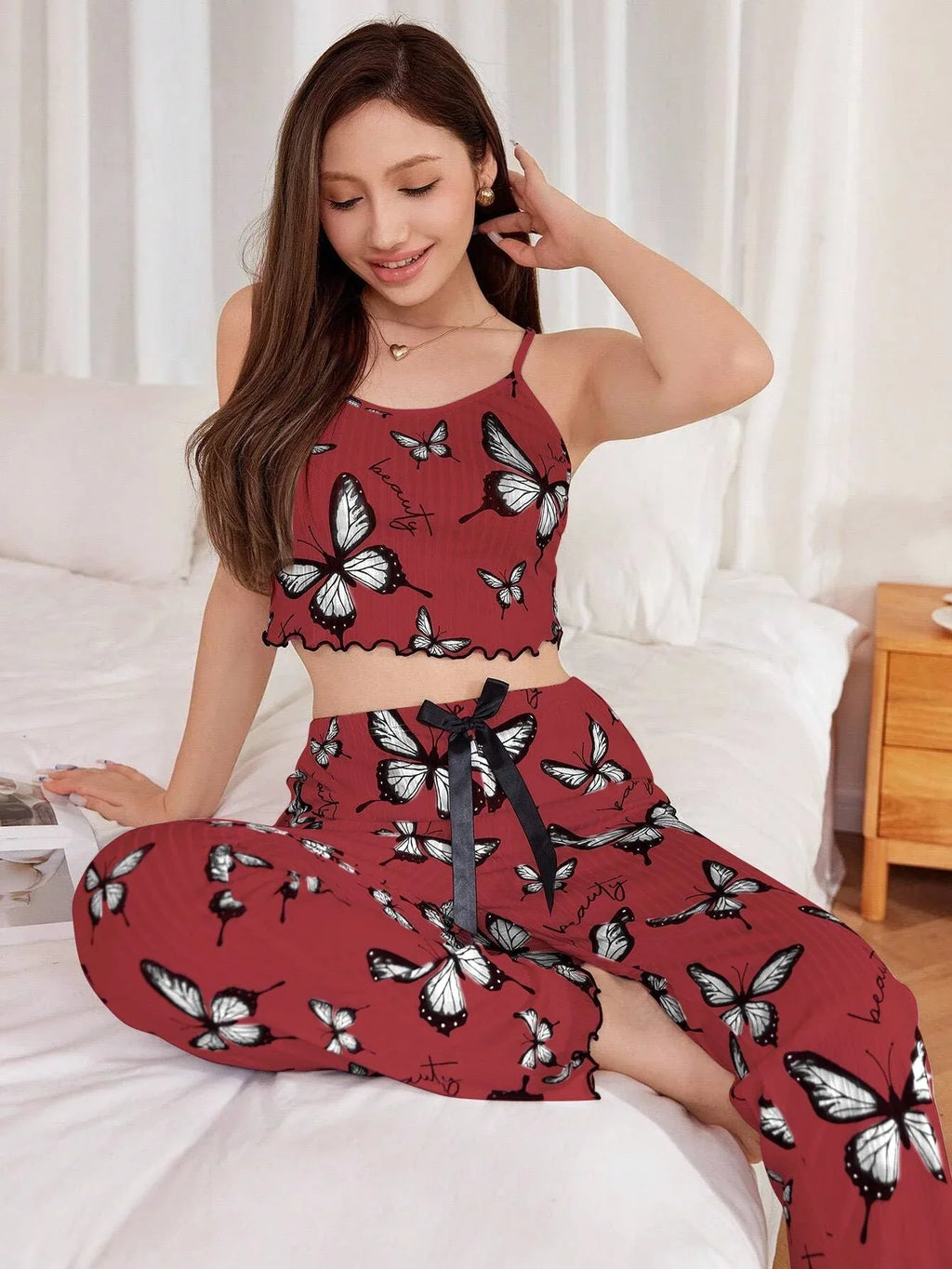 Butterfly print pajama set - View 13 | WEUXS