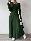 Ribbed knit maxi dress - View 8 | WEUXS